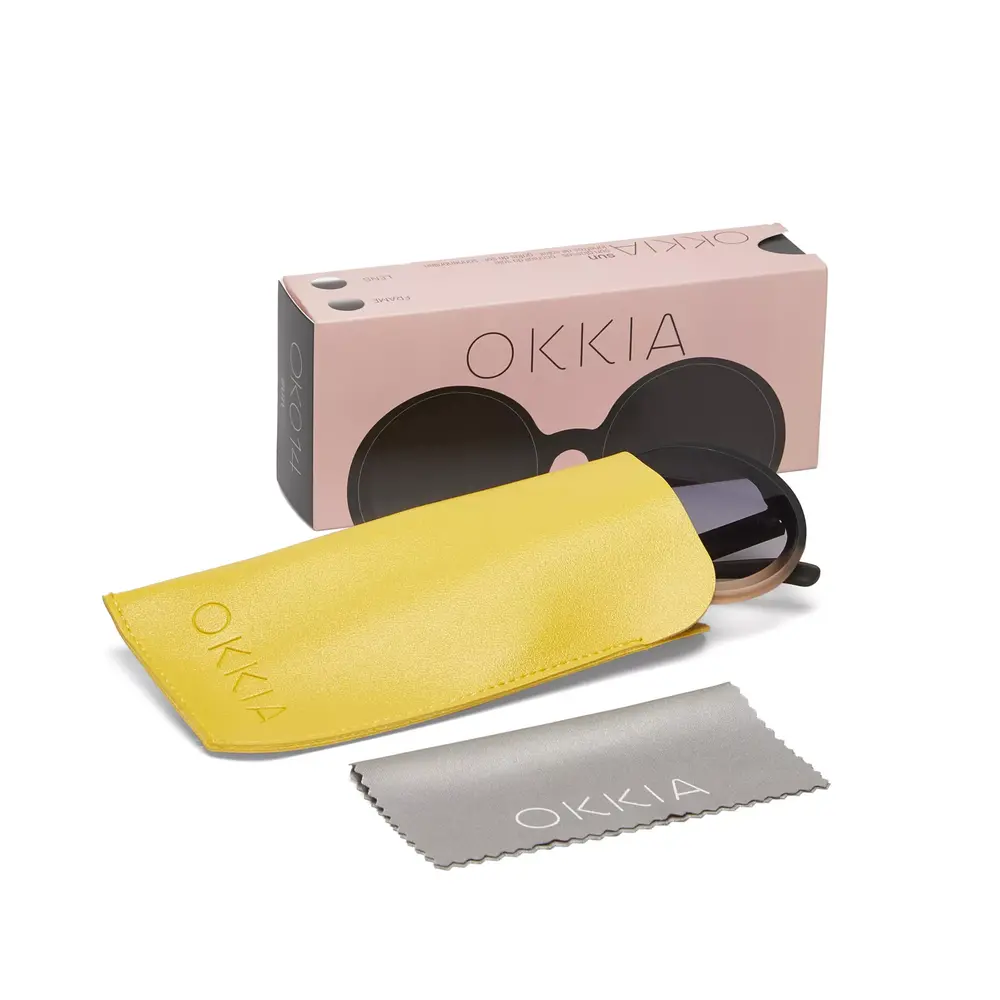 Okkia Okkia - zonnebril Monica - rond - black pink Okkia Okkia - zonnebril Monica - rond - black pink