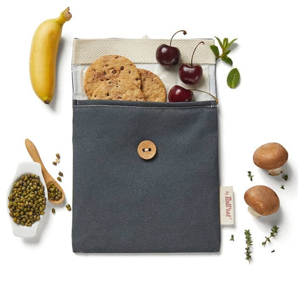 Roll eat Roll eat - snack'n'go - bio essence donkergrijs Roll eat Roll eat - snack'n'go - bio essence donkergrijs