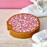 Piet Design Piet design - vouwkaart - beschuit met roze muisjes Piet Design Piet design - vouwkaart - beschuit met roze muisjes