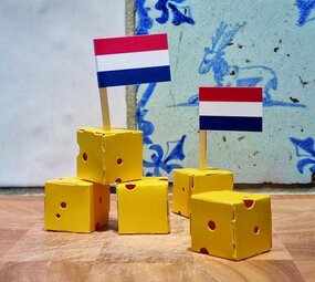 Piet Design Piet design - vouwkaart - kaasblokjes