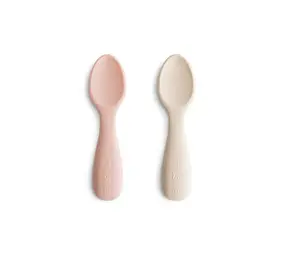 Mushie Mushie - eerste lepeltjes - blush / shifting sand