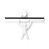 Umbra Umbra - buddy douchewisser (adhesive) - wit Umbra Umbra - buddy douchewisser (adhesive) - wit