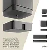 Umbra Umbra - cubiko muurplantenbak - zwart Umbra Umbra - cubiko muurplantenbak - zwart