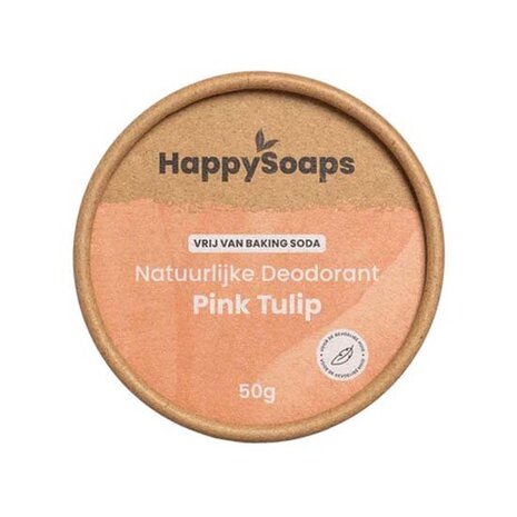 HappySoaps Happysoaps - natuurlijke deodorant - pink tulip HappySoaps Happysoaps - natuurlijke deodorant - pink tulip