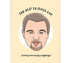 Kaart Blanche Kaart blanche - wenskaart - too old to date leo Kaart Blanche Kaart blanche - wenskaart - too old to date leo