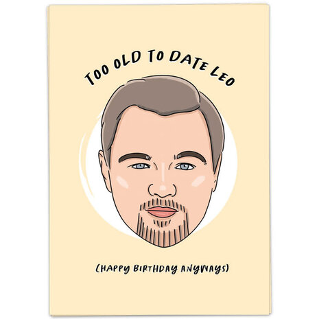 Kaart Blanche Kaart blanche - wenskaart - too old to date leo