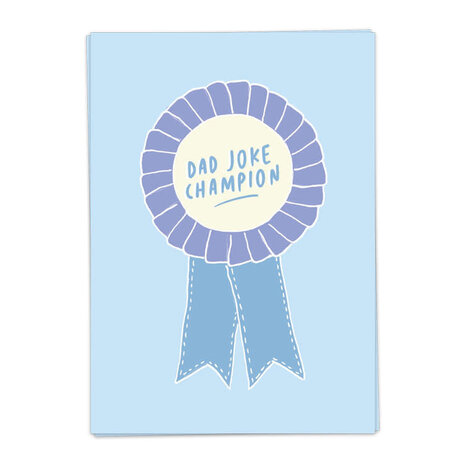 Kaart Blanche Kaart blanche - wenskaart - dad joke champion Kaart Blanche Kaart blanche - wenskaart - dad joke champion
