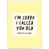 Kaart Blanche Kaart blanche - wenskaart - sorry i called you old Kaart Blanche Kaart blanche - wenskaart - sorry i called you old