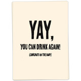 Kaart Blanche Kaart blanche - wenskaart - yay, you can drink again