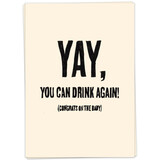 Kaart Blanche Kaart blanche - wenskaart - yay, you can drink again Kaart Blanche Kaart blanche - wenskaart - yay, you can drink again