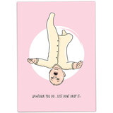 Kaart Blanche Kaart blanche - wenskaart - don't drop it (roze)