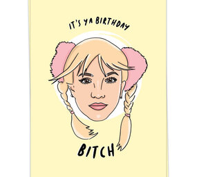 Kaart Blanche Kaart blanche - wenskaart - it's ya birthday bitch Kaart Blanche Kaart blanche - wenskaart - it's ya birthday bitch