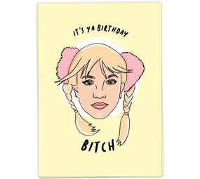 Kaart Blanche Kaart blanche - wenskaart - it's ya birthday bitch Kaart Blanche Kaart blanche - wenskaart - it's ya birthday bitch