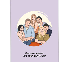 Kaart Blanche Kaart blanche - wenskaart - friends birthday Kaart Blanche Kaart blanche - wenskaart - friends birthday