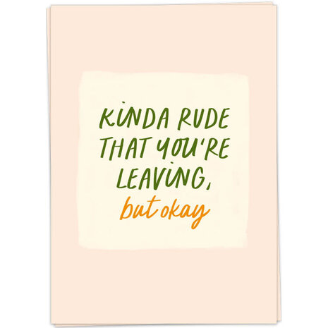 Kaart Blanche Kaart blanche - wenskaart - kinda rude