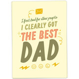 Kaart Blanche Kaart blanche - wenskaart - clearly got the best dad