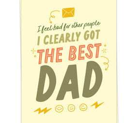 Kaart Blanche Kaart blanche - wenskaart - clearly got the best dad