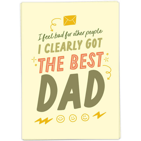Kaart Blanche Kaart blanche - wenskaart - clearly got the best dad Kaart Blanche Kaart blanche - wenskaart - clearly got the best dad