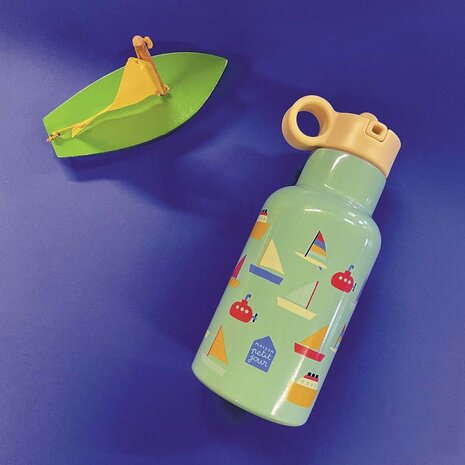 Petit jour Petit Jour - thermo drinkfles (350 ml) - zeilschip Petit jour Petit Jour - thermo drinkfles (350 ml) - zeilschip