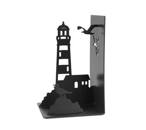 Balvi Balvi - boekensteun - lighthouse zwart