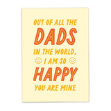 Kaart Blanche Kaart blanche - wenskaart - out of all the dads
