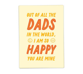 Kaart Blanche Kaart blanche - wenskaart - out of all the dads Kaart Blanche Kaart blanche - wenskaart - out of all the dads