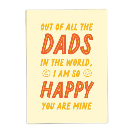 Kaart Blanche Kaart blanche - wenskaart - out of all the dads Kaart Blanche Kaart blanche - wenskaart - out of all the dads