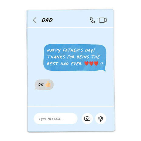 Kaart Blanche Kaart blanche - wenskaart - father's day text Kaart Blanche Kaart blanche - wenskaart - father's day text