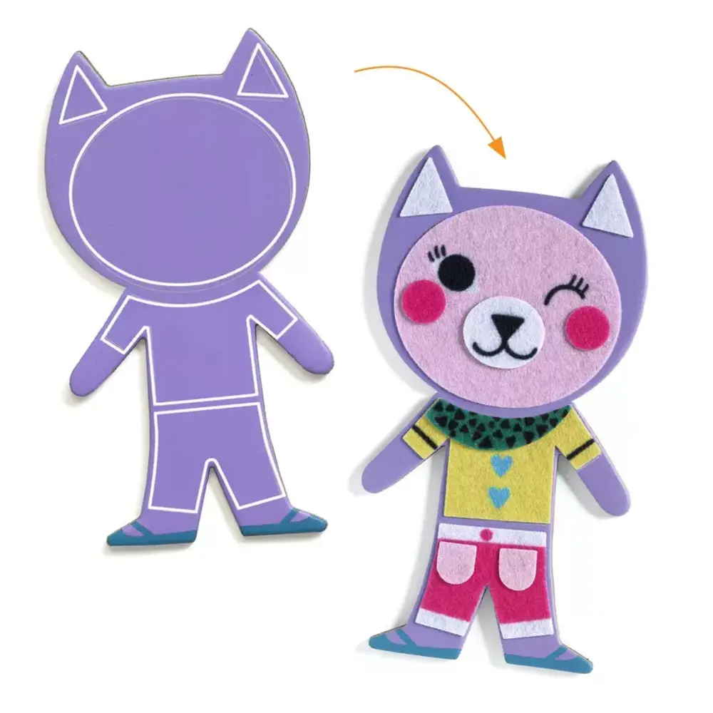 Djeco Djeco - diy magneten - funky familie Djeco Djeco - diy magneten - funky familie