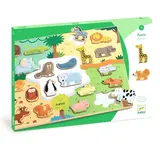 Djeco Djeco - grote houten puzzel - dieren van de wereld
