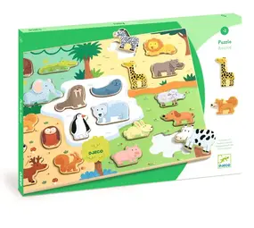 Djeco Djeco - grote houten puzzel - dieren van de wereld