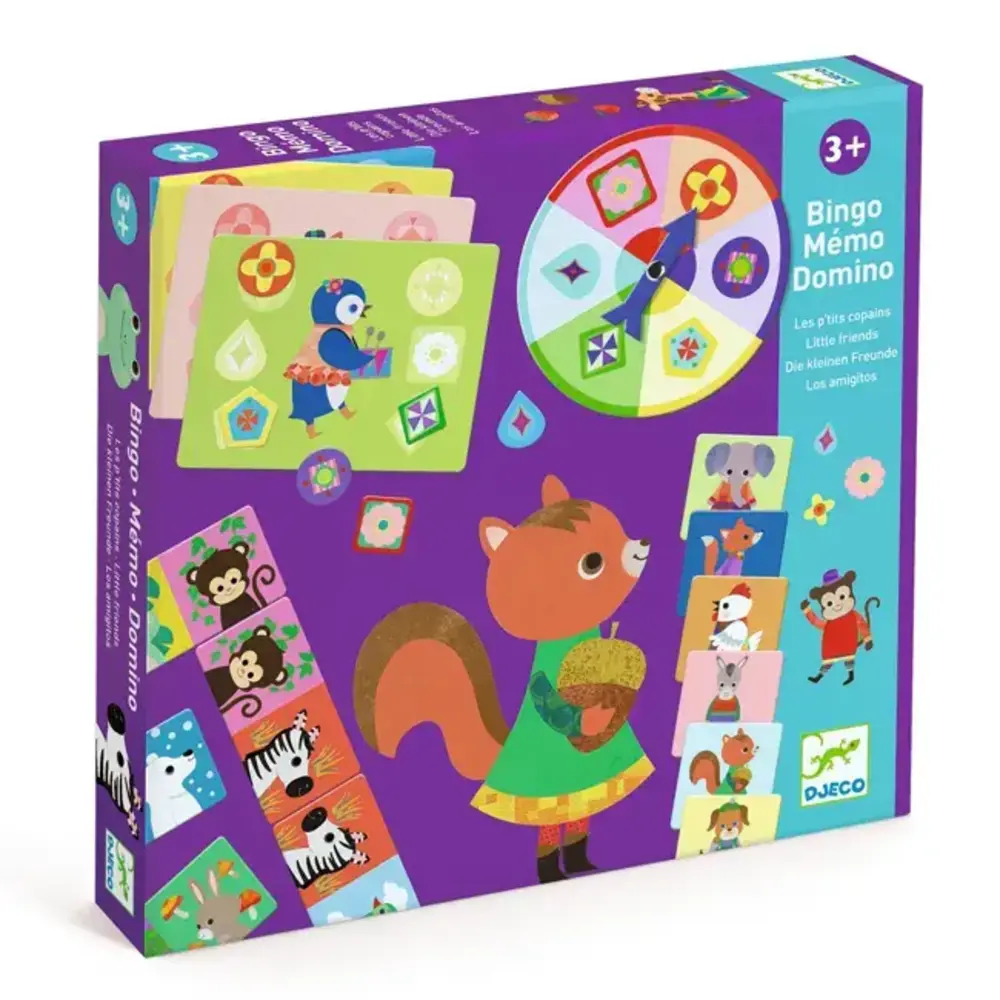 Djeco Djeco - 3 spelletjes - little friends Djeco Djeco - 3 spelletjes - little friends