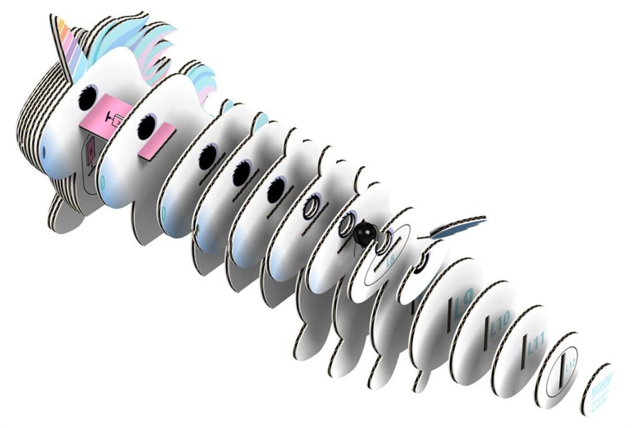 Eugy Eugy - 3d model - eenhoorn blauw (nr 069) Eugy Eugy - 3d model - eenhoorn blauw (nr 069)