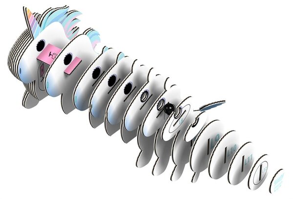 Eugy Eugy - 3d model - eenhoorn blauw (nr 069) Eugy Eugy - 3d model - eenhoorn blauw (nr 069)