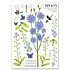 Myrte - muursticker - wilde bloemen blauw