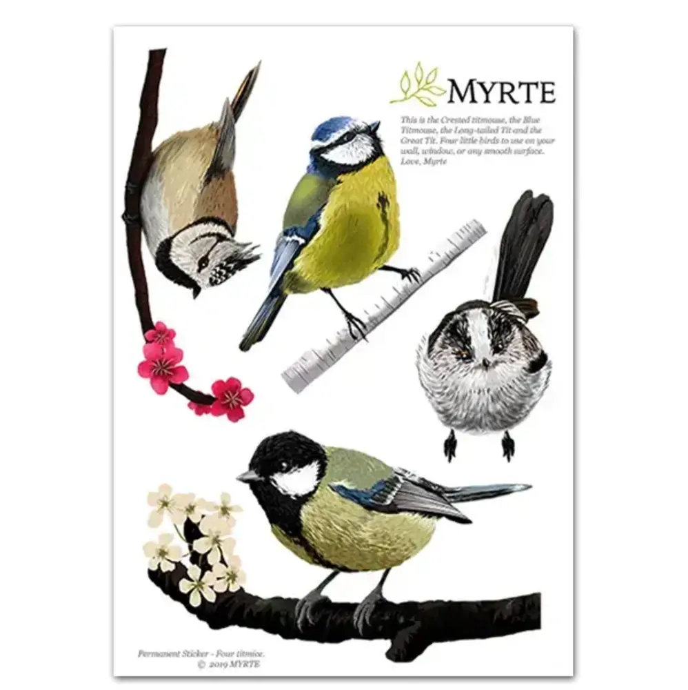 Myrte Myrte - muursticker - mezen mix