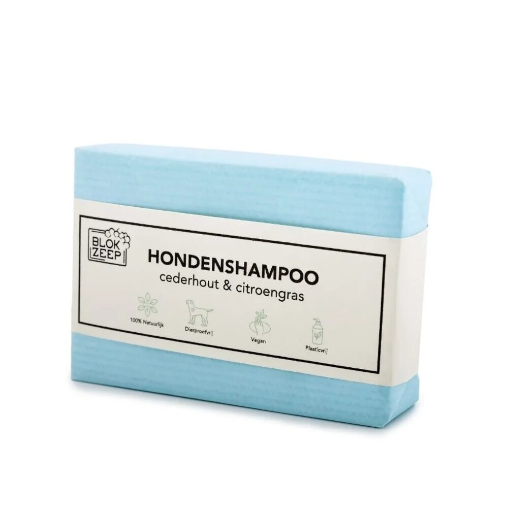 Blokzeep Blokzeep - shampoo bar hond - cederhout & citroengras (100g) Blokzeep Blokzeep - shampoo bar hond - cederhout & citroengras (100g)