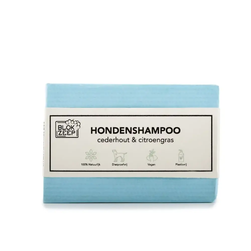 Blokzeep Blokzeep - shampoo bar hond - cederhout & citroengras (100g) Blokzeep Blokzeep - shampoo bar hond - cederhout & citroengras (100g)