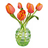 Flat flowers - raamsticker - tulp oranje (30 x 30 cm) Flat flowers - raamsticker - tulp oranje (30 x 30 cm)