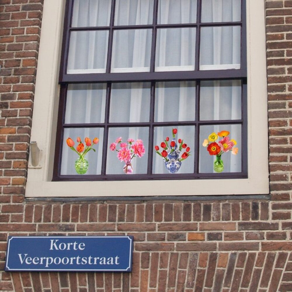 Flatflowers Flat flowers - ansichtkaart raamsticker - tulp oranje (15 x 15 cm) Flatflowers Flat flowers - ansichtkaart raamsticker - tulp oranje (15 x 15 cm)