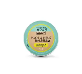 Blokzeep Blokzeep - poot & neus balsem hond - cederhout & citroengras (30g)