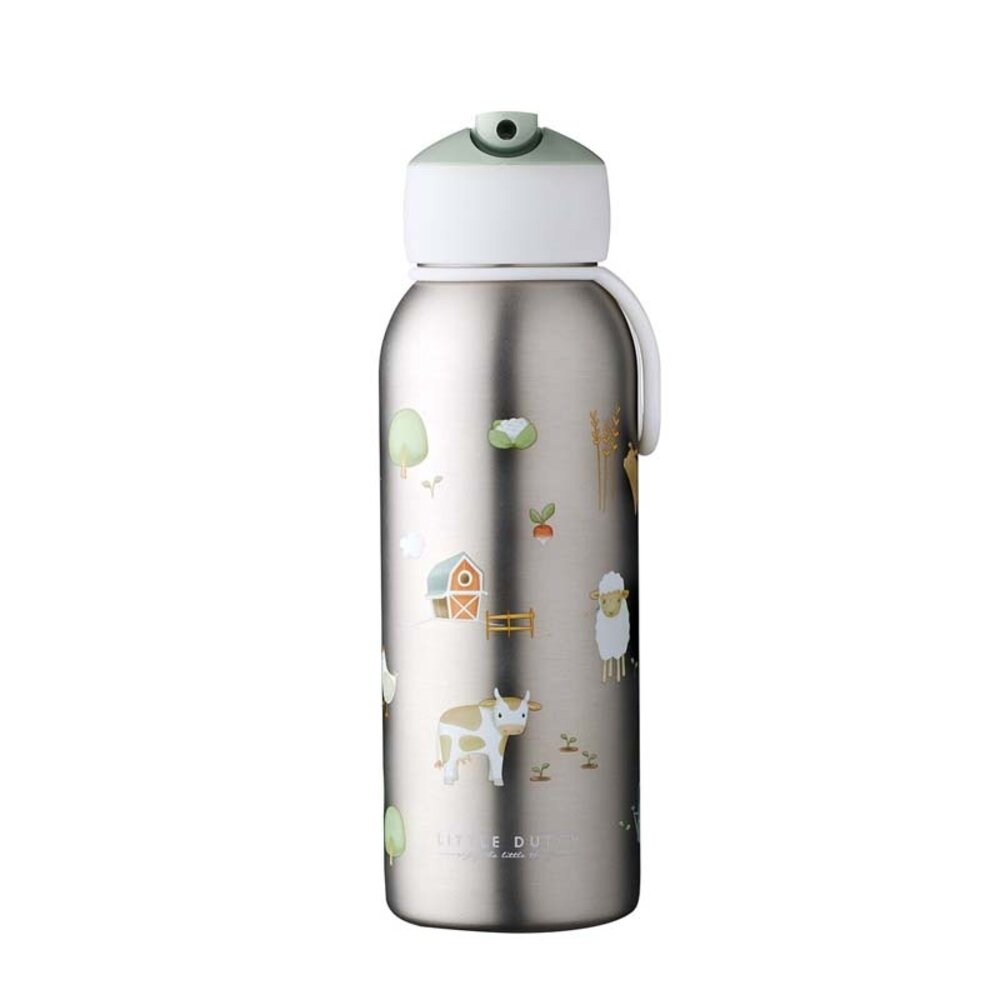 Mepal Mepal - isoleerfles flip-up campus (350 ml) - little farm Mepal Mepal - isoleerfles flip-up campus (350 ml) - little farm