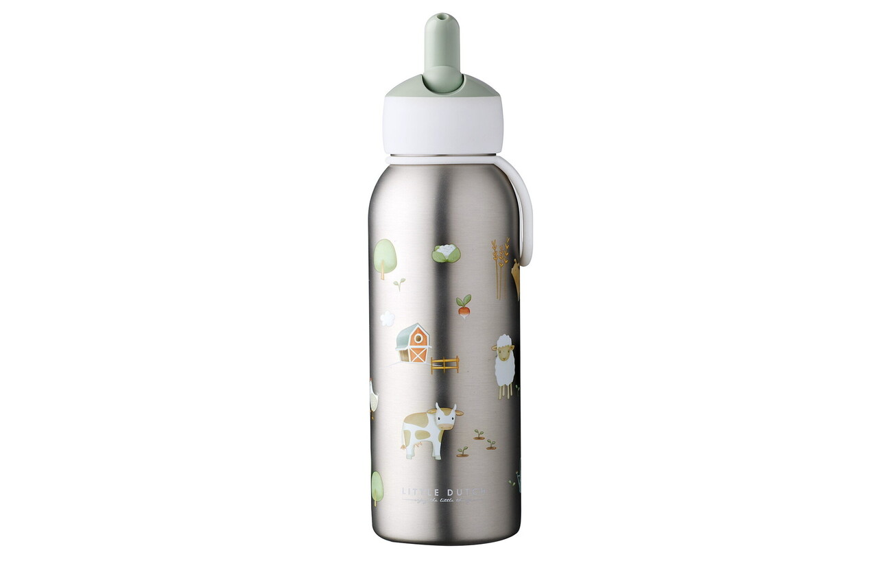 Mepal Mepal - isoleerfles flip-up campus (350 ml) - little farm Mepal Mepal - isoleerfles flip-up campus (350 ml) - little farm