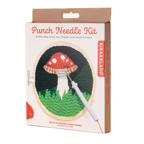 Kikkerland Kikkerland - punch needle kit - paddestoel