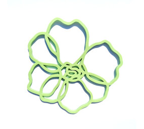 Tools2cook Tools2cook - siliconen panonderzetter anemone - green Tools2cook Tools2cook - siliconen panonderzetter anemone - green