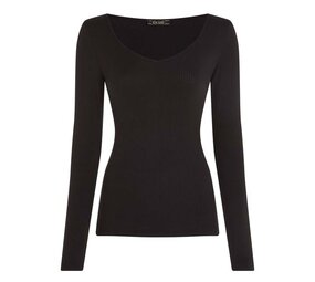 King Louie King Louie - carice v top uni rib - black
