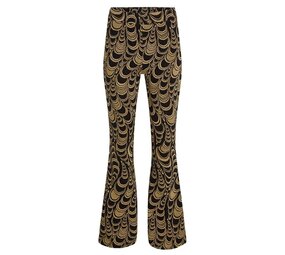 King Louie King Louie - flared pants bobbin jacquard - black King Louie King Louie - flared pants bobbin jacquard - black