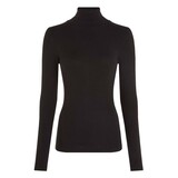 King Louie King Louie - rollneck top uni rib - black