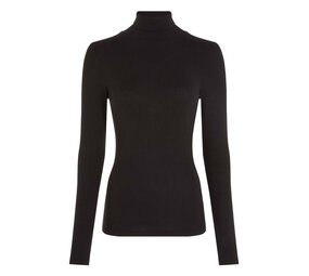 King Louie King Louie - rollneck top uni rib - black King Louie King Louie - rollneck top uni rib - black
