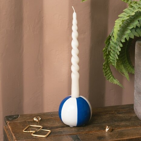 Balvi Balvi x Que rico - kandelaar - strandbal blauw Balvi Balvi x Que rico - kandelaar - strandbal blauw